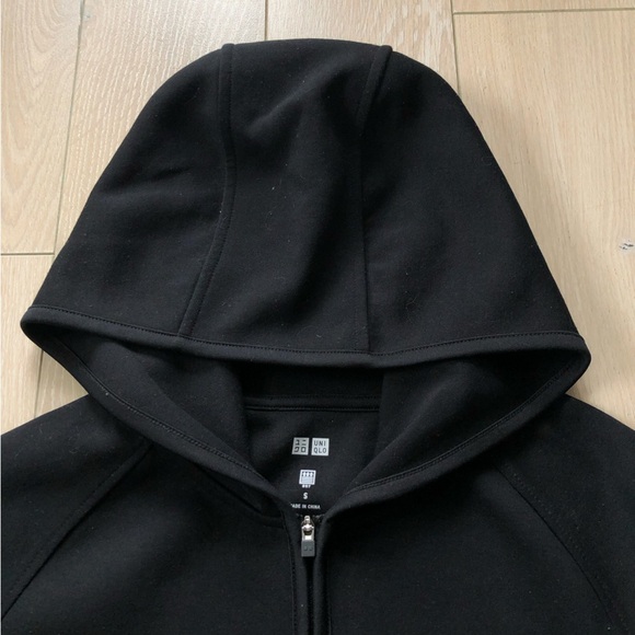 Uniqlo Women’s Relaxed Fit Black Zip-Up Hoodie Size S - Picture 6 of 11